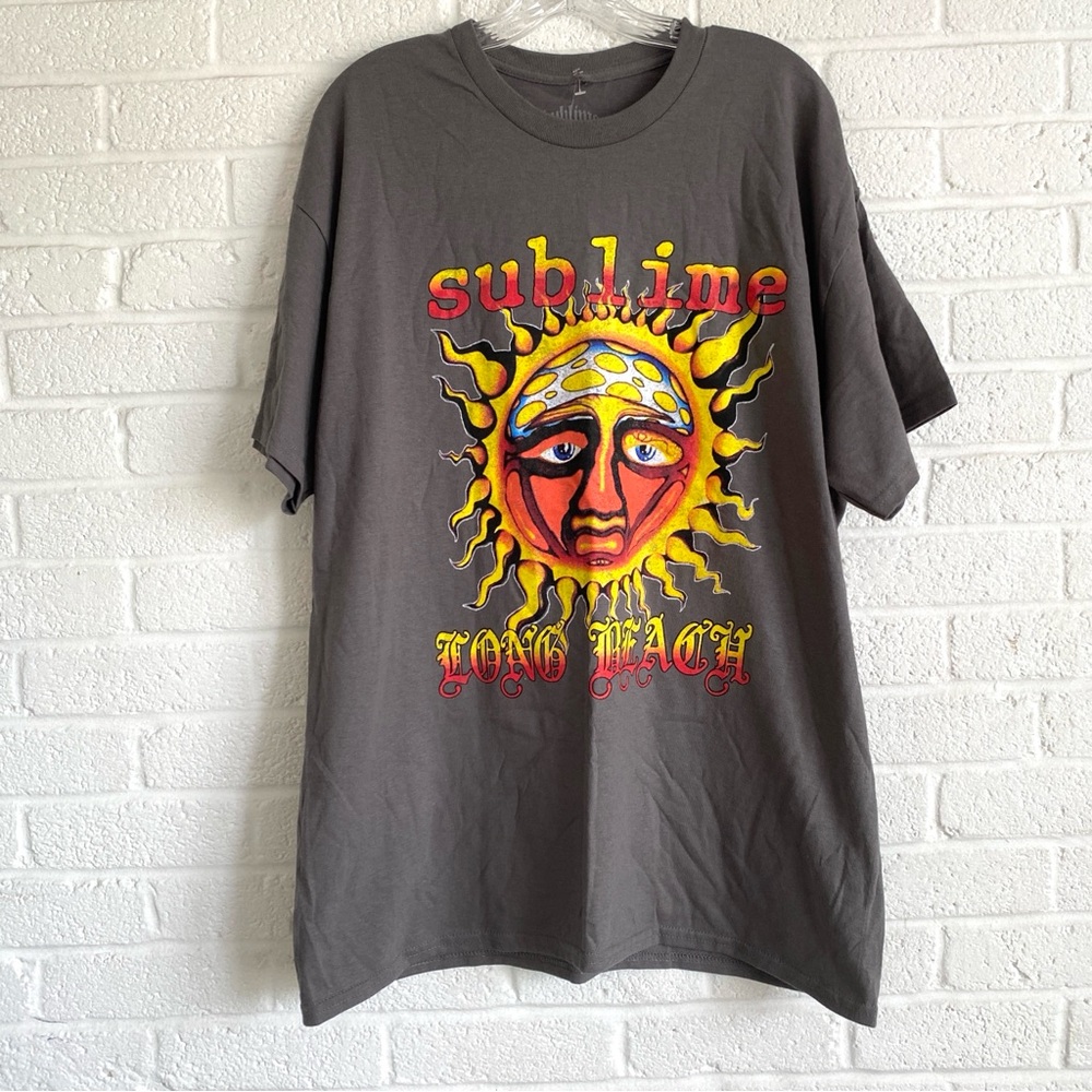 Sublime T-Shirt XL Grunge 1995 Summer Tour Long Beach Sun Logo Gray Music Band